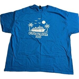 Cruisa Palooza 2025 Cruise‎ T-Shirt Men's Size 3XL Light Blue